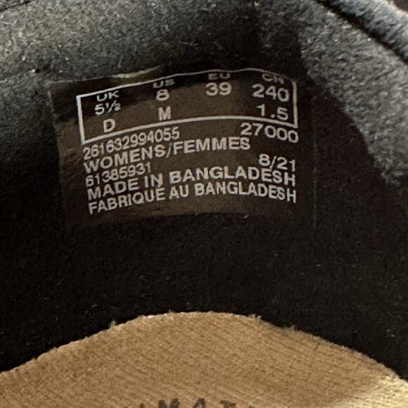 Clarks AIRABELL Womens Size 8 Black Suede Wedge Heel Slip On Loafers Shoes - Picture 10 of 10